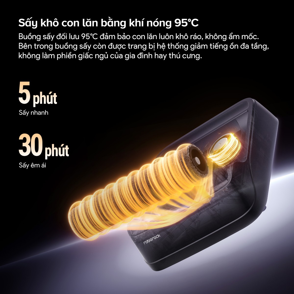 Roborock F25 ACE Pro gập nghiêng 180°