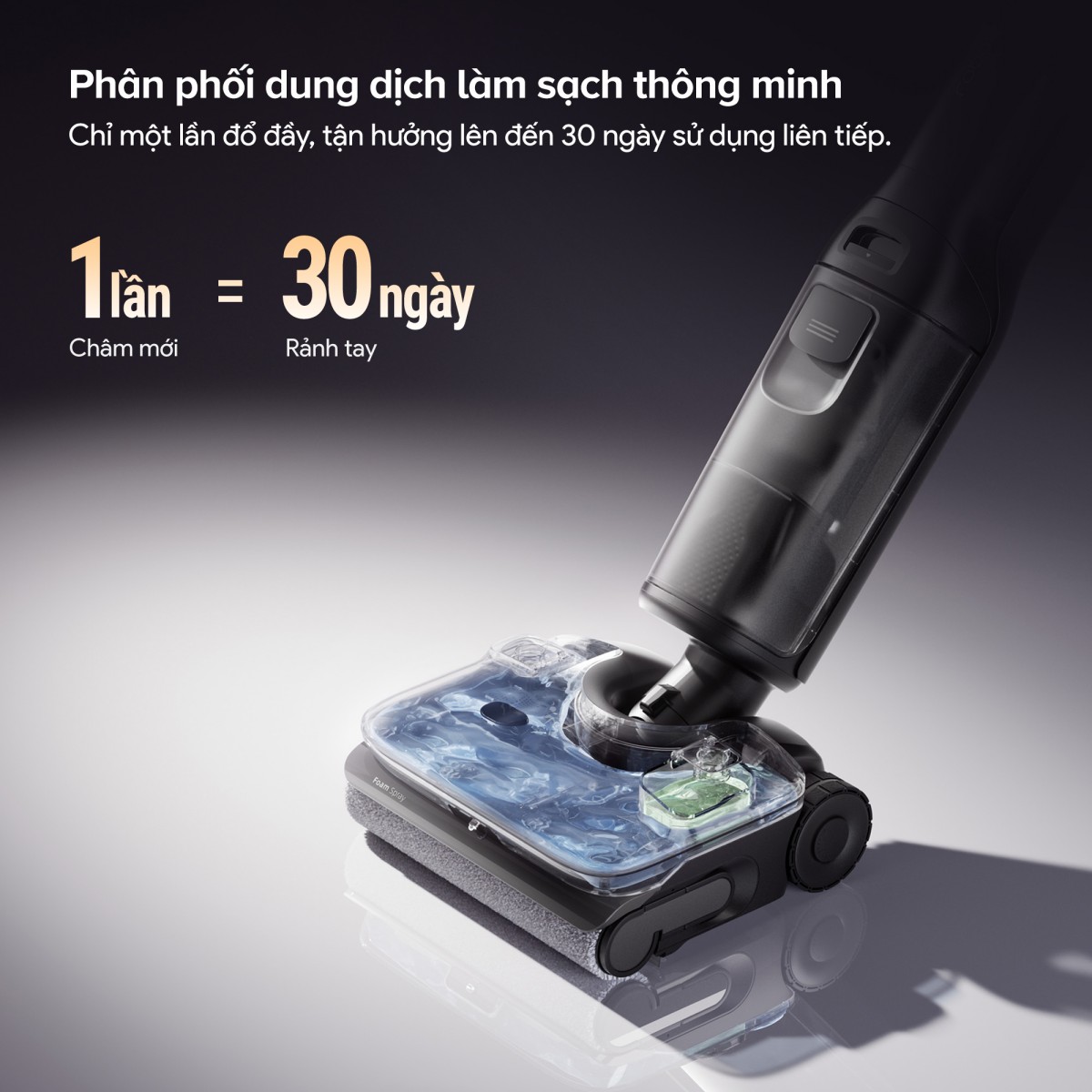 Roborock F25 ACE Pro gập nghiêng 180°