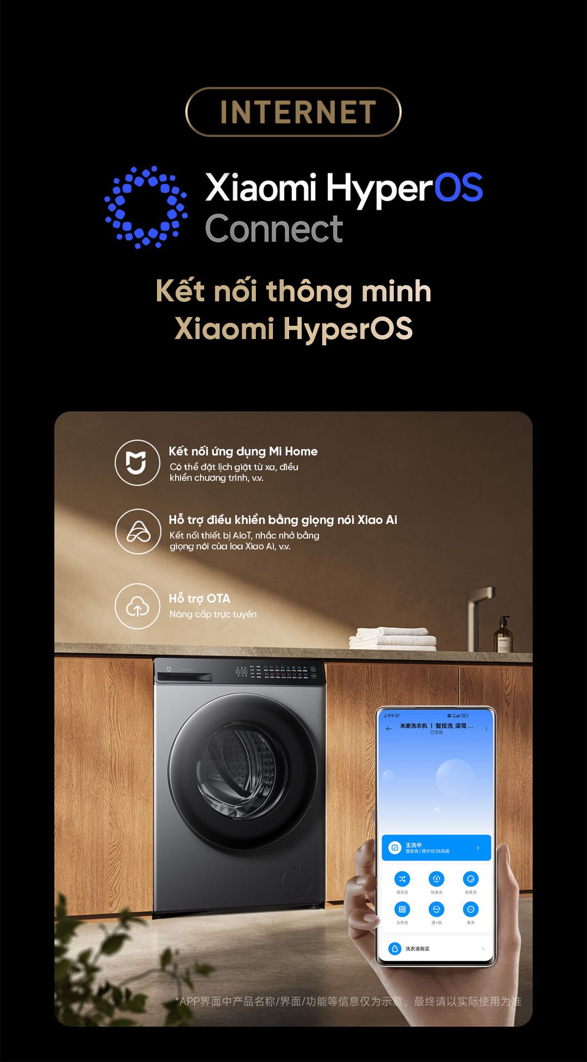 Máy giặt Xiaomi Mijia MJ108, giặt 10kg, 26 chương trình giặt