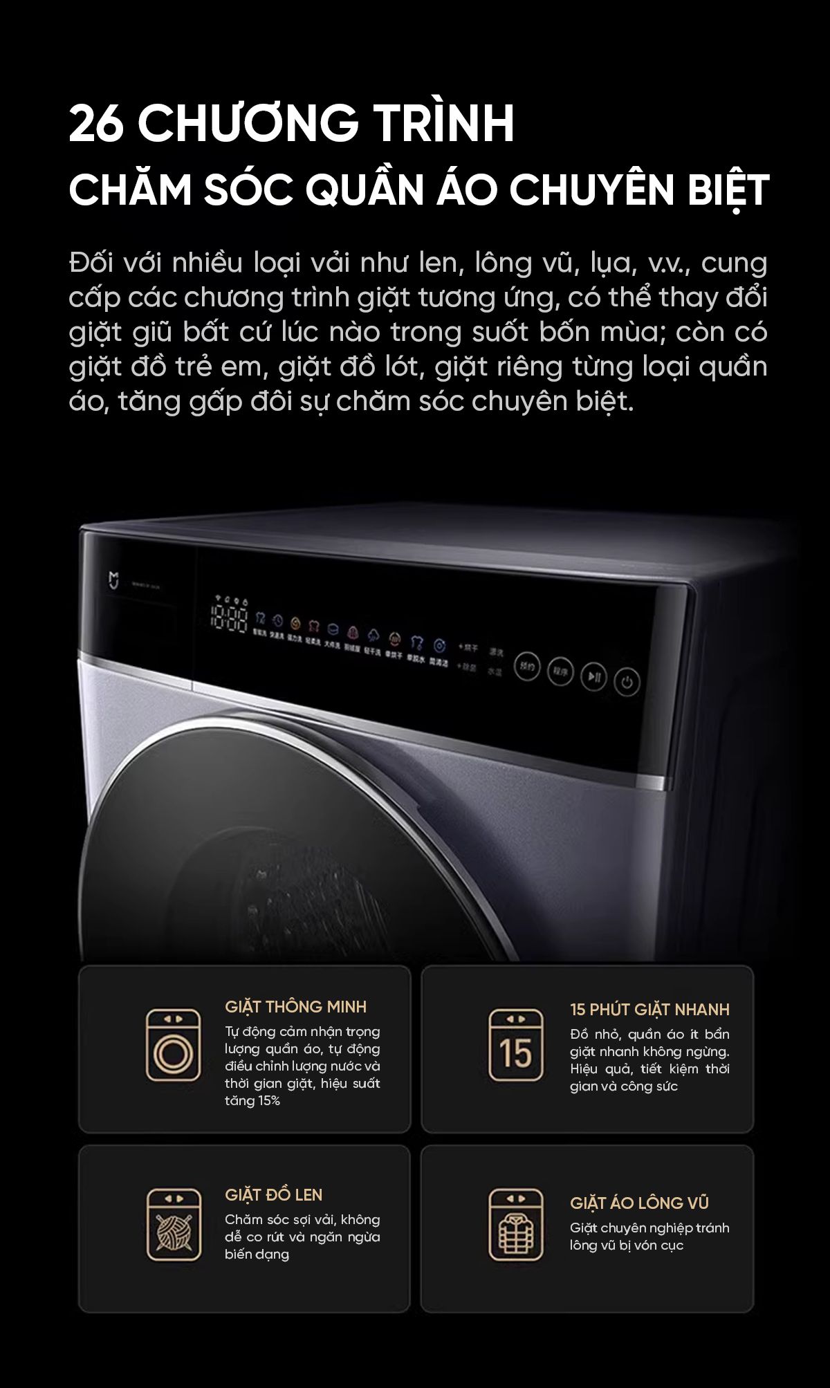 Máy giặt sấy Xiaomi Mijia MJ301 Pro giặt 10kg, sấy 7kg