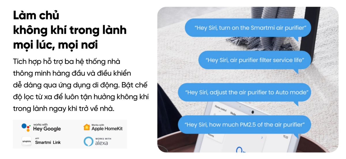 Smartmi P1 máy lọc không khí diện tích 30m²