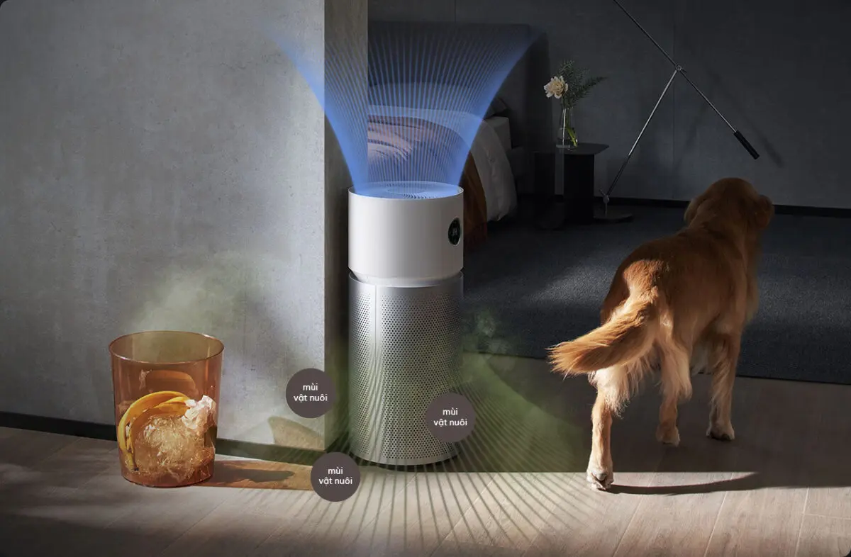 Máy lọc không khí thông minh Xiaomi Elite giúp loại bỏ mùi hôi vật nuôi