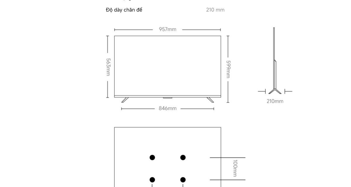 Tivi Xiaomi A 43 Inch - 2026 Bản Quốc Tế - FHD/60Hz - 1GB/8GB