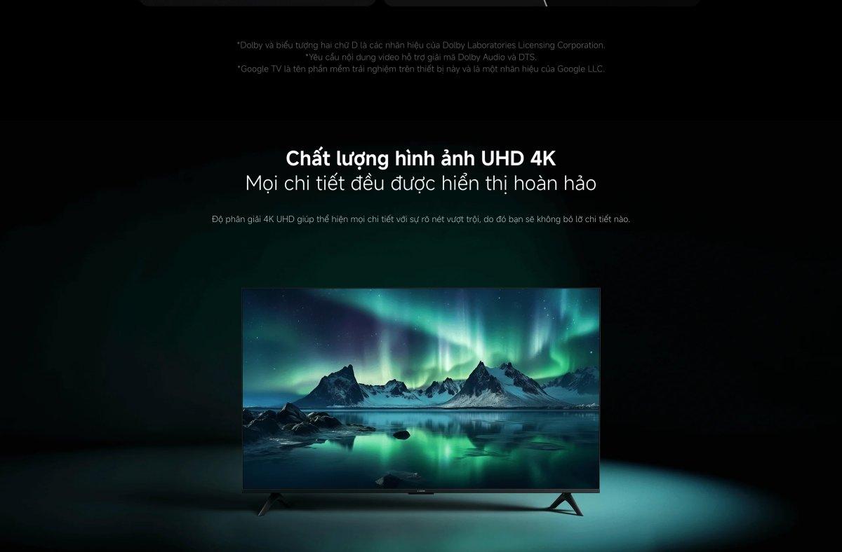 Tivi Xiaomi A 55 Inch - 2026 Bản Quốc Tế - 4K/60Hz - 2GB/8GB
