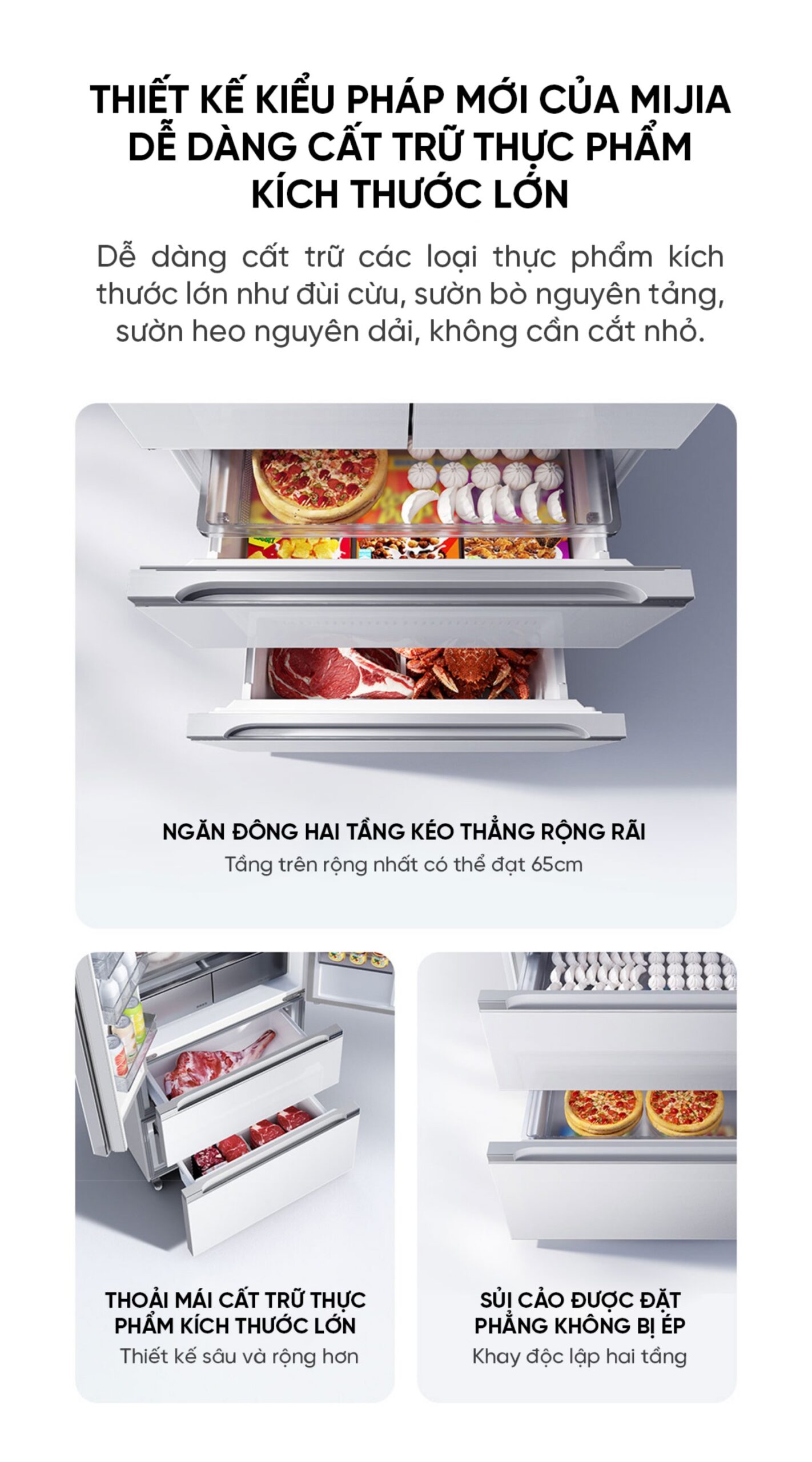 Tủ lạnh Xiaomi Mijia 508L Pro kiểu Pháp, thiết kế siêu mỏng